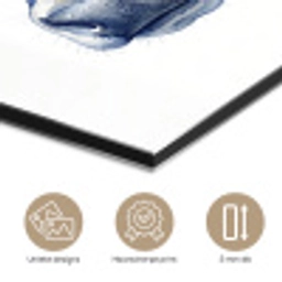 Illustratie - Koe - Blauw aluminium wit klein -closeup_NL