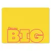 Dream big - Geel - Grafisch muismat rubber klein -3d