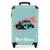 Hotrod turquoise NBS - Handbagage koffer - Kinderen Unisex middel -productfoto_recht