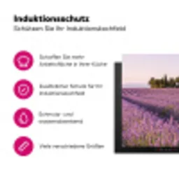 Lavendel - Landschap - Sereen - Paars Inductie beschermer vinyl 3mm klein -zzzzzzz-lf-ups