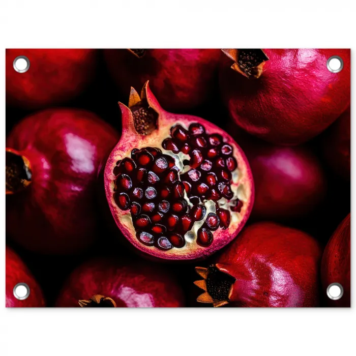 Granaatappel - Rood - Fruit tuinposter los doek klein -3d
