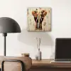 Olifant - Slurf - Mozaïek - Abstract aluminium wit klein -sfeer5
