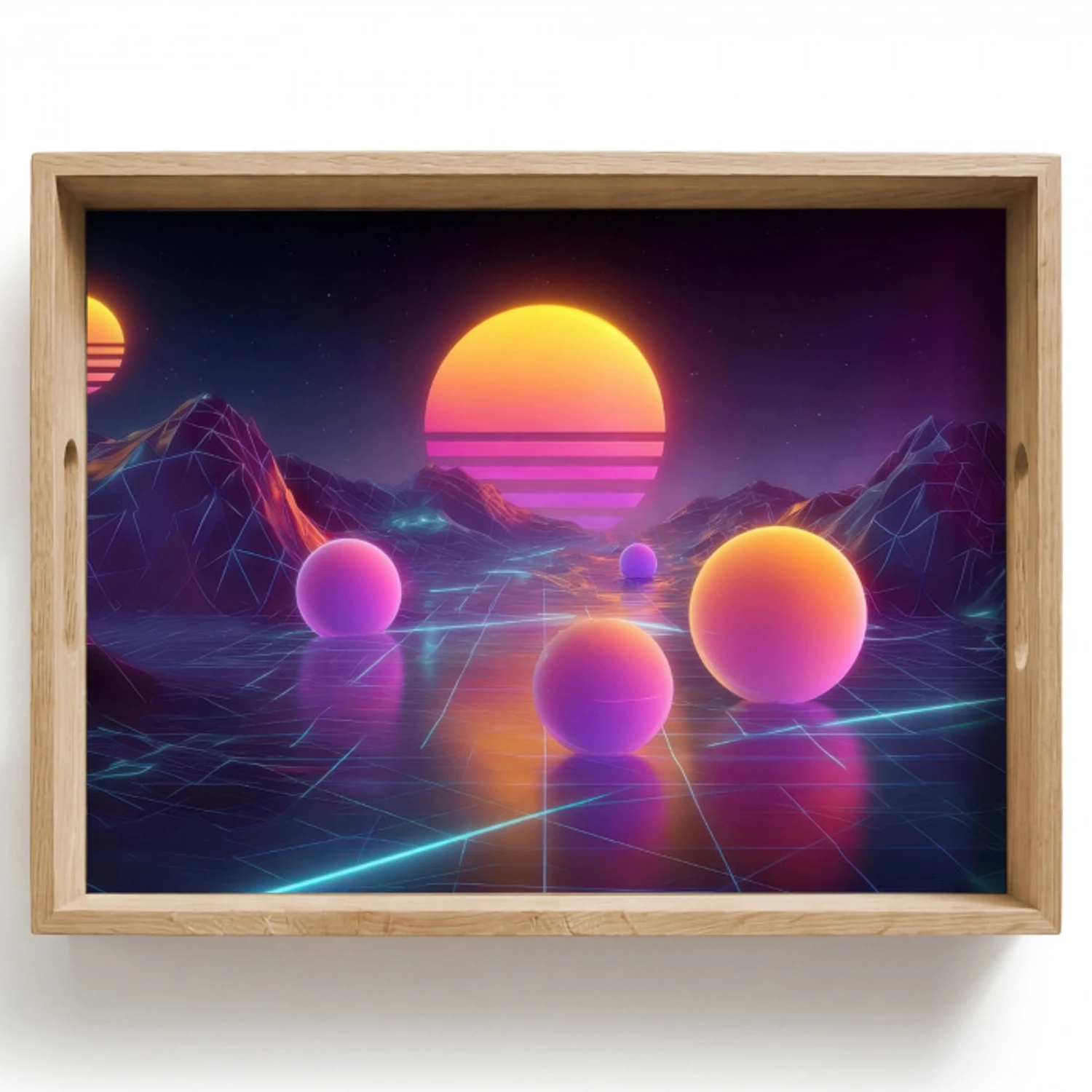 Landschap - Bergen - Bollen - Licht Dienblad Rechthoek middel -z3d_shopping