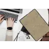 Beige - Marmer - Witte aders laptophoes neopreen klein 279 -bureau