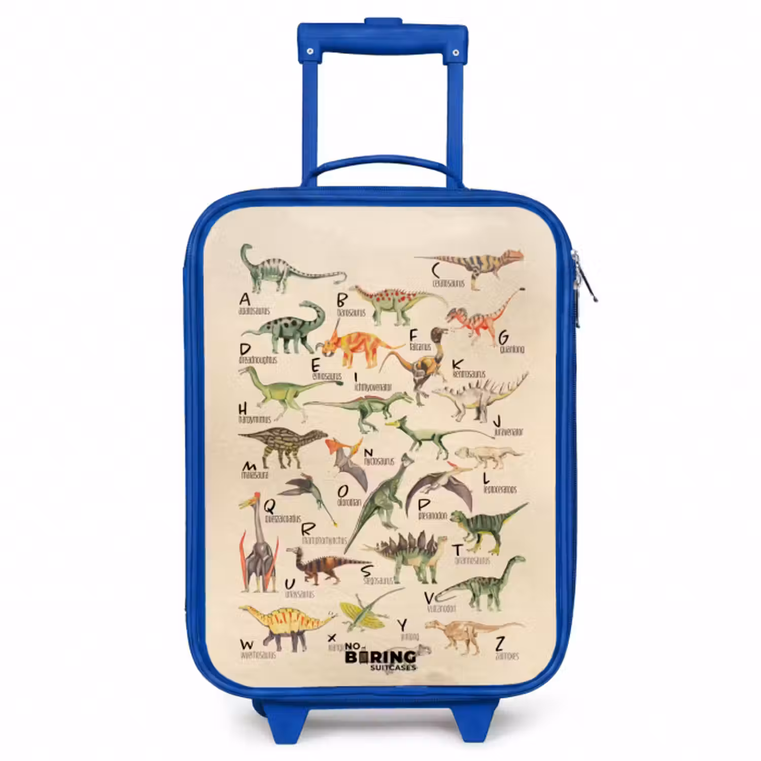 Kinderkoffer - Blauw - Dino alfabet
