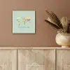 Wereldkaart - Realistisch - Kaart aluminium wit klein -sfeer4