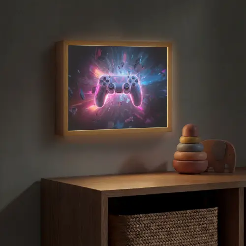 Controller - Neon - Explosie - Abstract Light Box met batterij (Wandlamp kind) middel -sfeer5_kind