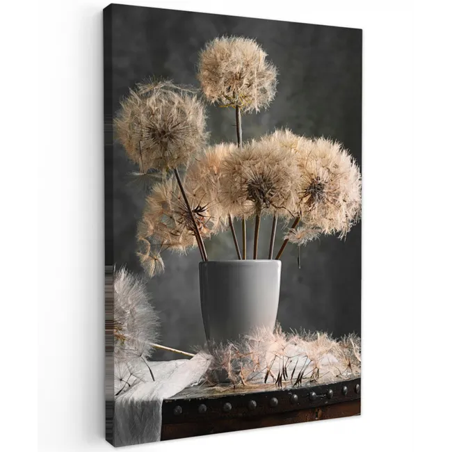 Bloemzaden - Paardenbloem- Vaas - Stilleven - Boeket canvas 2cm klein -z3d