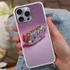 Hotdog - Steentjes - Glitters - Paars Hoesje iPhone 16 Pro Max met koord klein -sfeer3