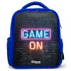 Game - Letters - Neon Kinderrugzak - Blauw middel -3d