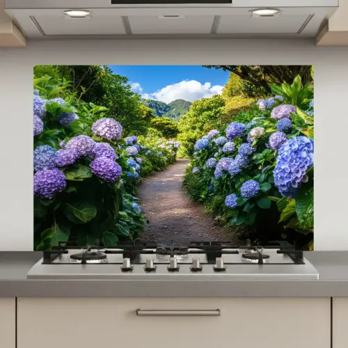Hortsensia - Pad - Bloemen keuken achterwand spatscherm klein -3d_website