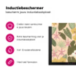 Patroon - Bloemen - Kleurrijk Inductie beschermer vinyl 3mm klein -wsfeer2_website