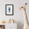 Zeepaardje - Staart - Blauw fotolijst zwart zonder passe partout klein -usfeer4_kinderkamer