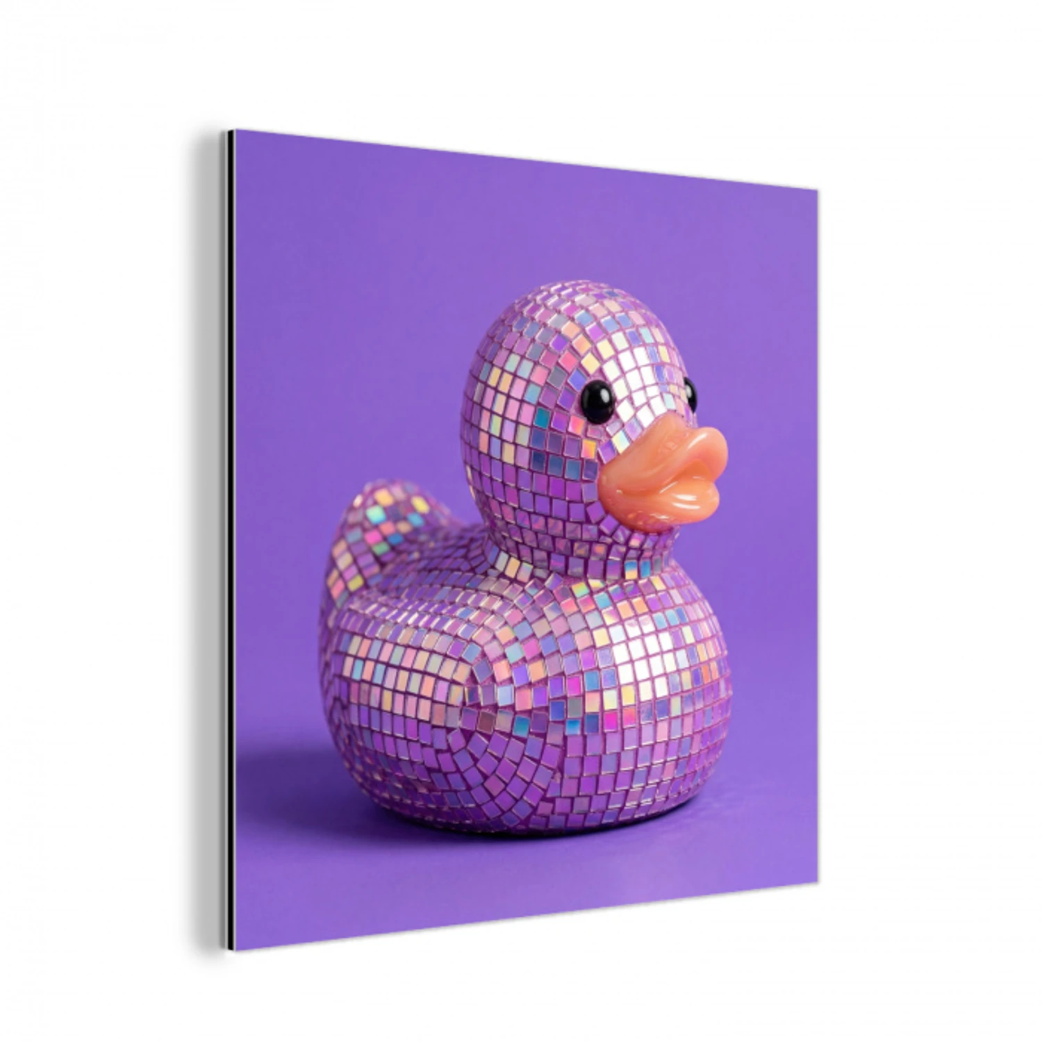 Disco - Eend - Paars aluminium wit klein -3d