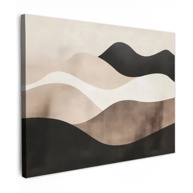 Canvas Print - Abstract - Landscape - Waves - Cream color