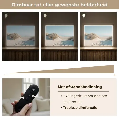 Duinen - Planten - Zomer - Natuur Light Box met batterij (Wandlamp) middel -USP_dimbaarNL