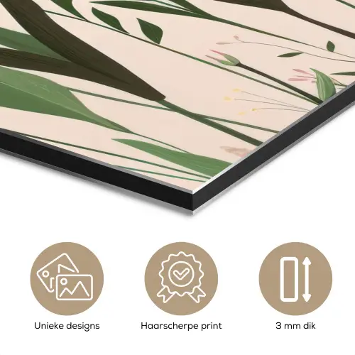 Pasteltinten - Bloemen - Illustratie aluminium wit klein -closeup_NL
