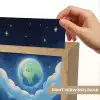 Planeet - Wolken - Sterren - Blauw Light Box met kabel (Kinderlampje) klein -USP_websiteprintNL