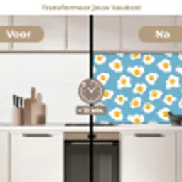 Eieren - Dooiers - Blauw keuken achterwand 2 middel 871 -voor-na2_NL