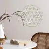 Patroon - Driehoek - Blauw - Grijs Wandcirkel plexiglas klein 852 -sfeer4