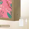 Roze - Bloemen - Wit - Oranje Light Box met batterij (Wandlamp) middel -USP_websiteoplaadbaarNL