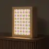 Patroon - Beige - Hartjes - Bloemen Light Box met kabel (Tafellamp) klein 925 -z3d_website