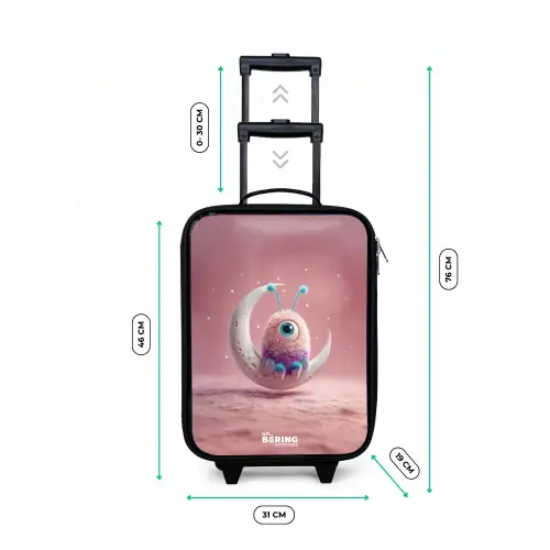 Maanwip met Pluizig Wezentje Kinderkoffer - Zwart klein -productfoto_formaten