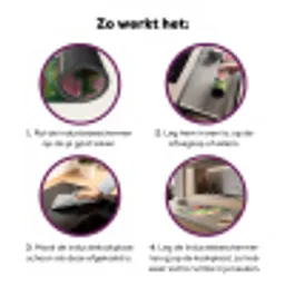 Papagaai - Hibiscusbloemen - Kleurrijk Inductie beschermer vinyl 3mm middel -zzzzzzz-cc-werking