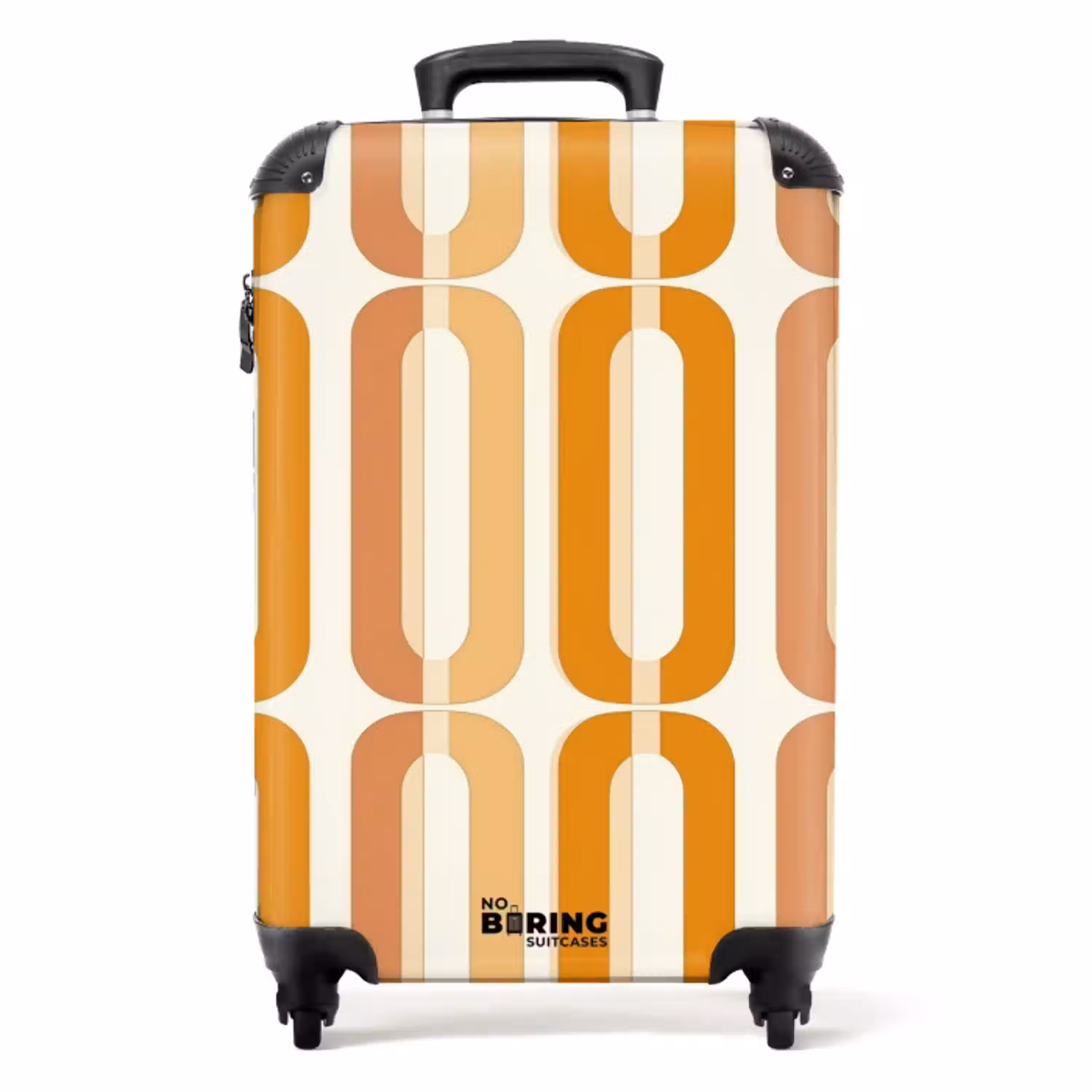 U-vorm - Retro - Oranje NBS - Handbagage koffer - Volwassenen Unisex middel -productfoto_recht