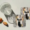 Abstract - Hert - Gewei - Goud onderzetter kurk middel -sfeer4