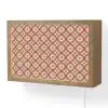 Bloemvormen - Patroon - Roze - Vintage Light Box met kabel (Wandlamp) klein -3d