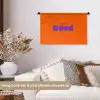 See the good - Paars - Oranje - Smiley Wandkleed katoen klein -sfeer1