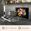 Bloemen - Kleurrijk - Graffiti - Modern - Boeket keuken achterwand spatscherm klein -usp_NL