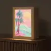 Palmbomen - Golven - Zee Light Box met kabel (Tafellamp) klein -z3d_website