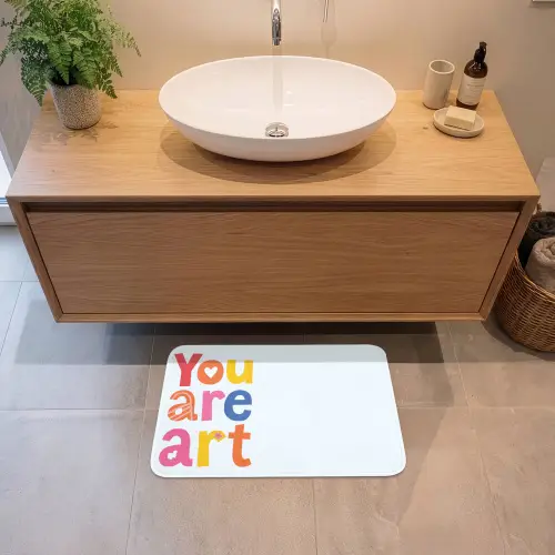 You are art - Kleurrijk - Grafisch Badmat klein -sfeer1