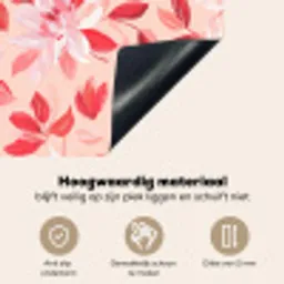 Botanisch - Bloemen - Rood Inductie beschemer met haakjes klein 777 -ky-onderkant-nl
