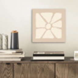 Bloemen - Pastel - Beige - Kunst aluminium wit klein -sfeer1