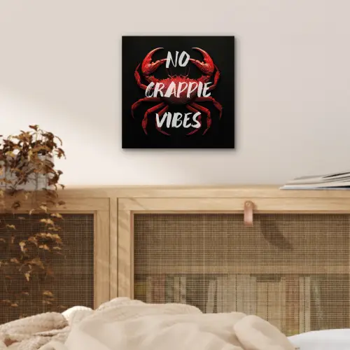 Krab - Rood - Tekst - Zwart aluminium wit klein -sfeer3