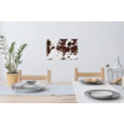 Koeienhuid - Klassiek - Bruin Muursticker klein -eettafel