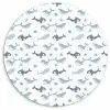 Oceaan - Walvis - Orka - Blauw Wandcirkel kunststof plaat 5mm dik klein 188 -3d