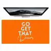 Oranje - Blauw - Go get that dream Muismat XXL klein -zzz3d