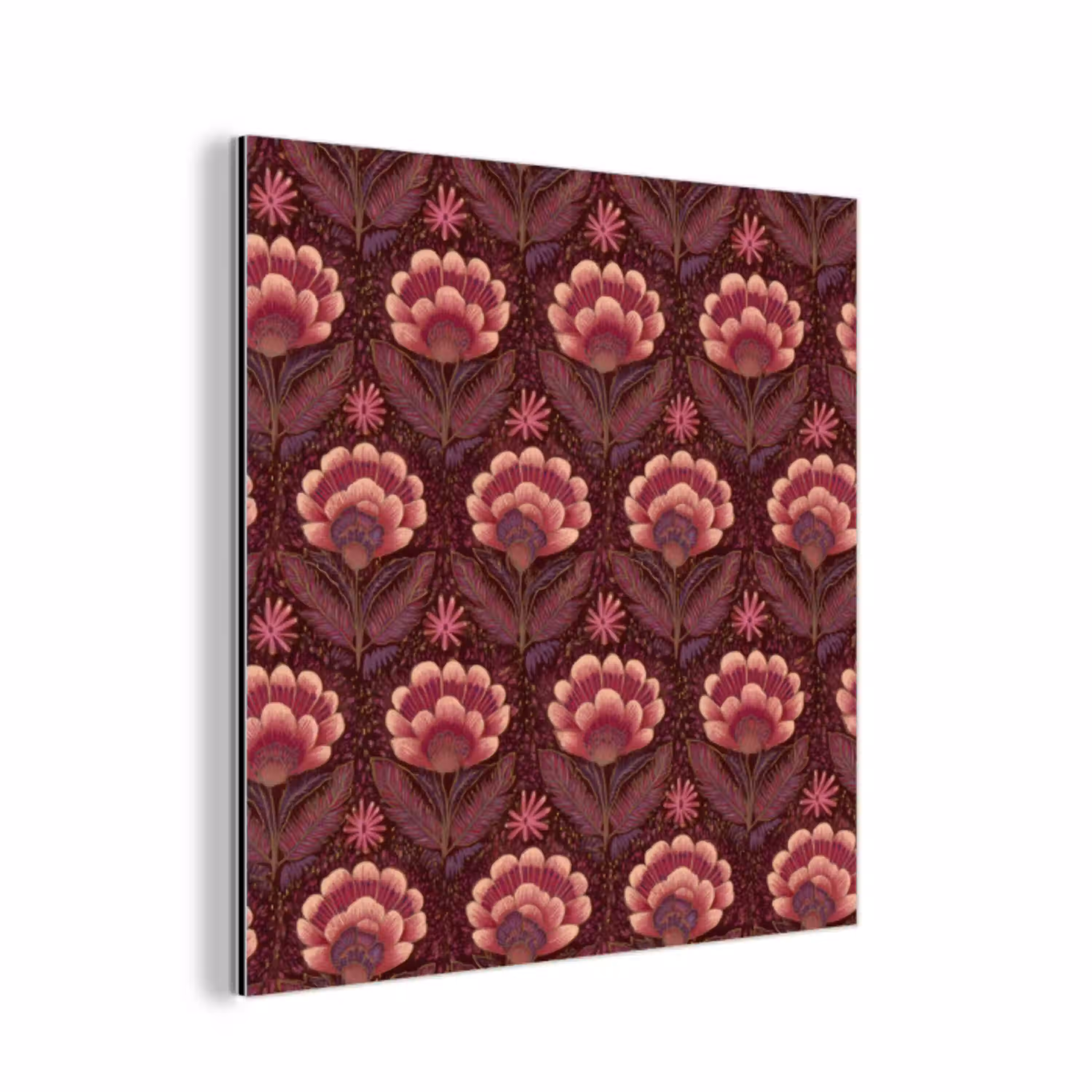 Bloemen - Waaier - Paars aluminium wit klein 46 -3d
