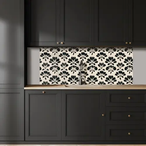 Abstract - Patroon - Zwart keuken achterwand 2 middel 871 -sfeer1