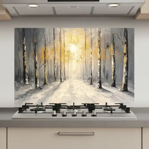 Winter - Abstract - Sneeuw - Natuur - Zon keuken achterwand spatscherm klein -3d_website