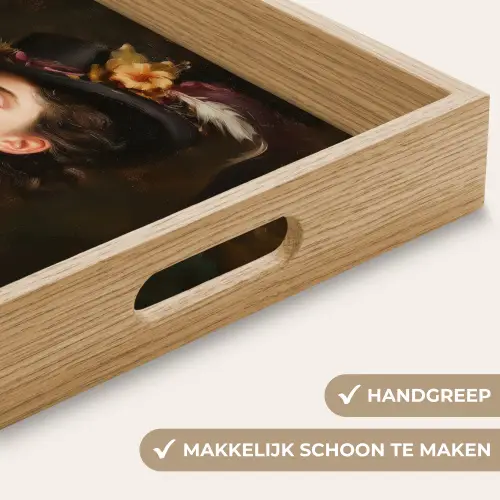 Vrouw - Victoriaans - Portret Dienblad Rechthoek middel -USP_HandgreepNL