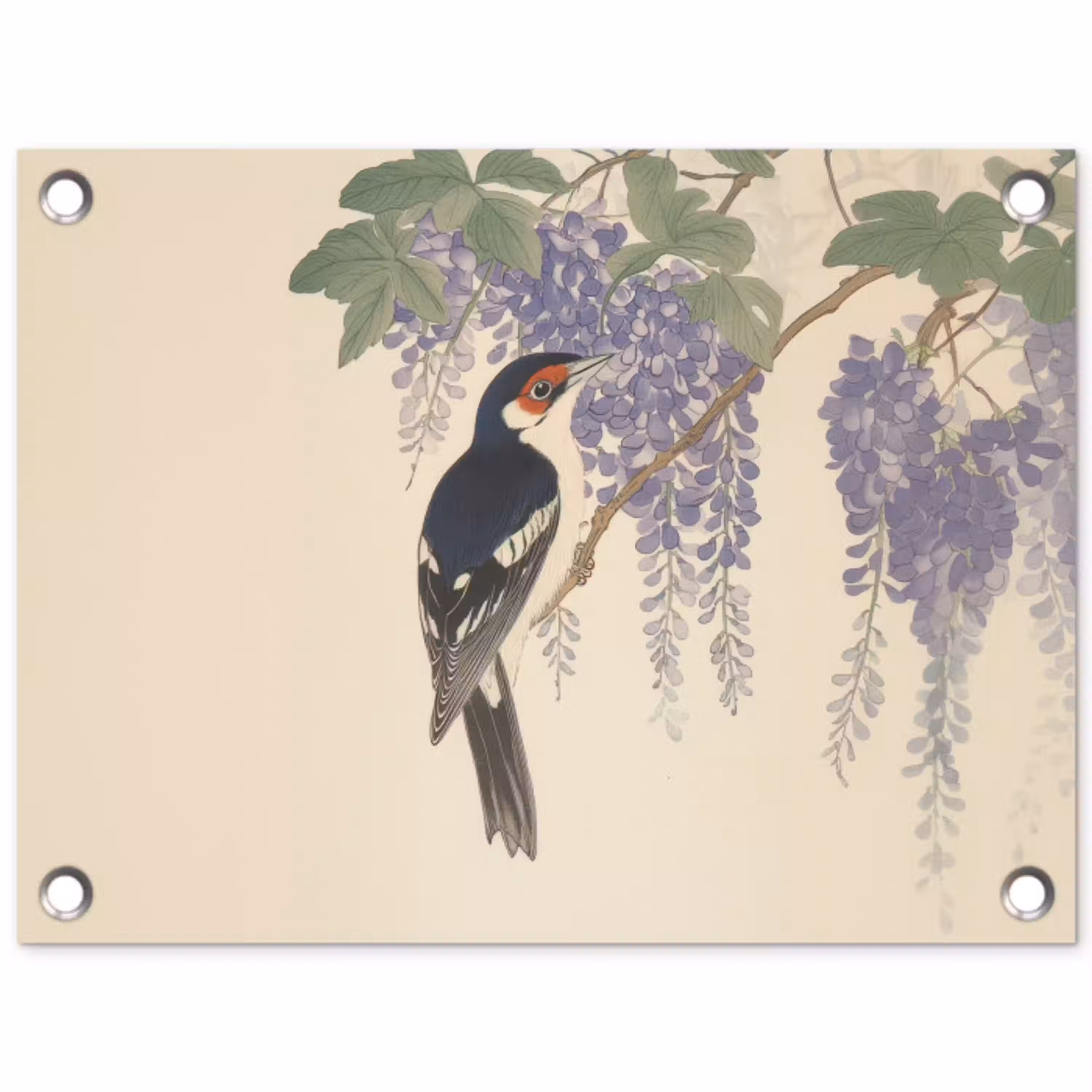 Specht - Bloemen - Paars tuinposter los doek klein -3d