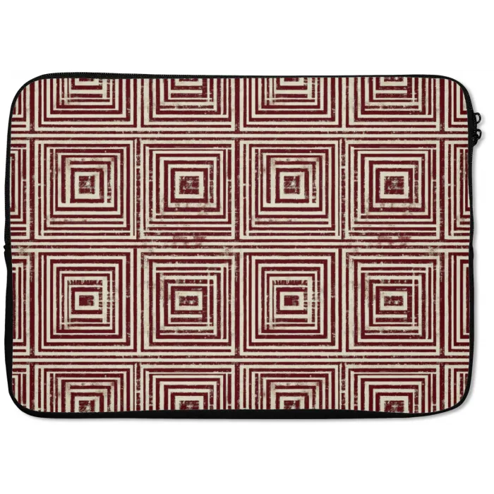 Geometrisch - Patroon - Rood laptophoes neopreen klein 279 -zkaufland3dotto