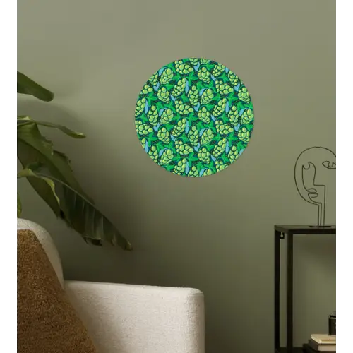 Druiven - Tros - Groen Wandcirkel behangsticker klein 186 -sfeer2