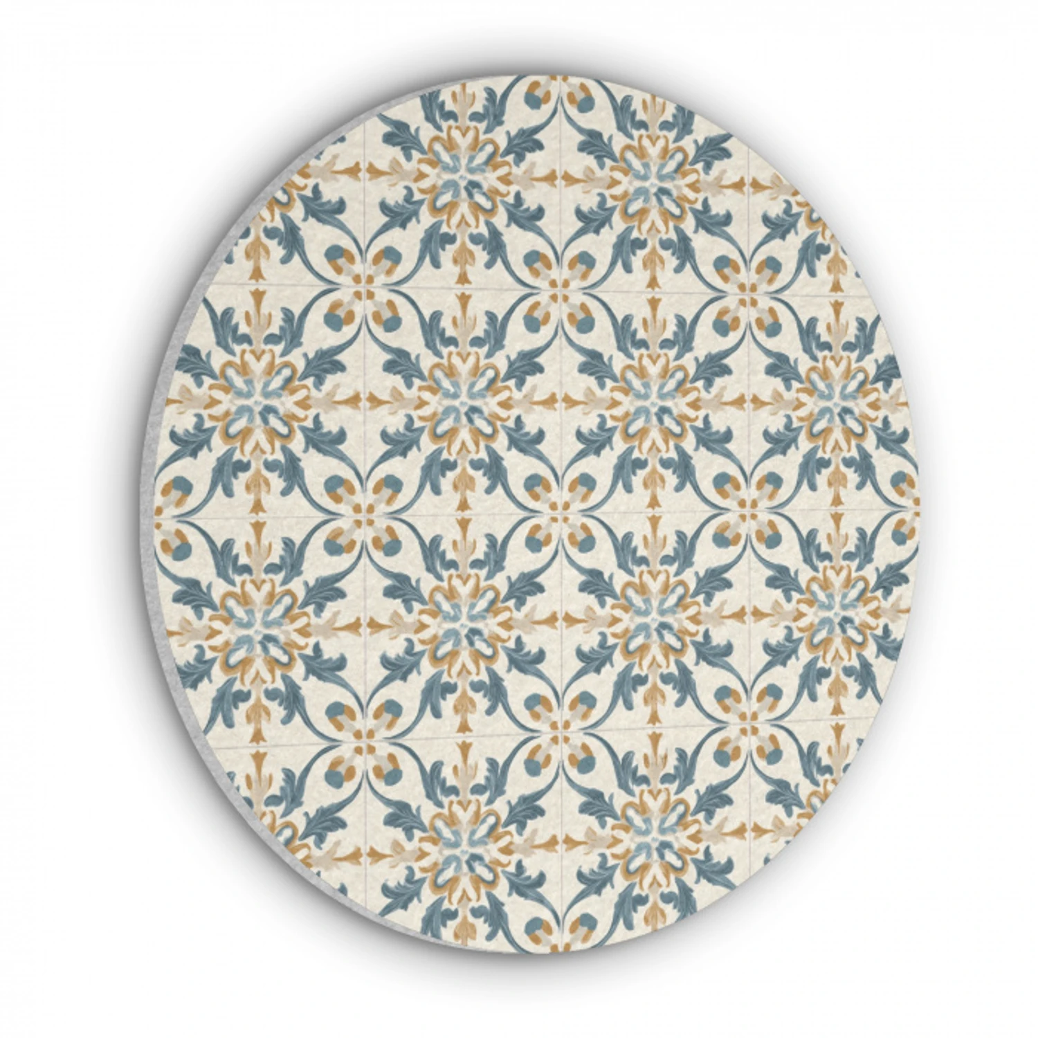 Patroon - Klassiek - Kleurrijk Akoestische PET Vilt - Rond klein 838 -3d