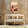 Heuvels - Palmbomen - Abstract Tuinposter op houten frame 2 cm dik klein -sfeer4